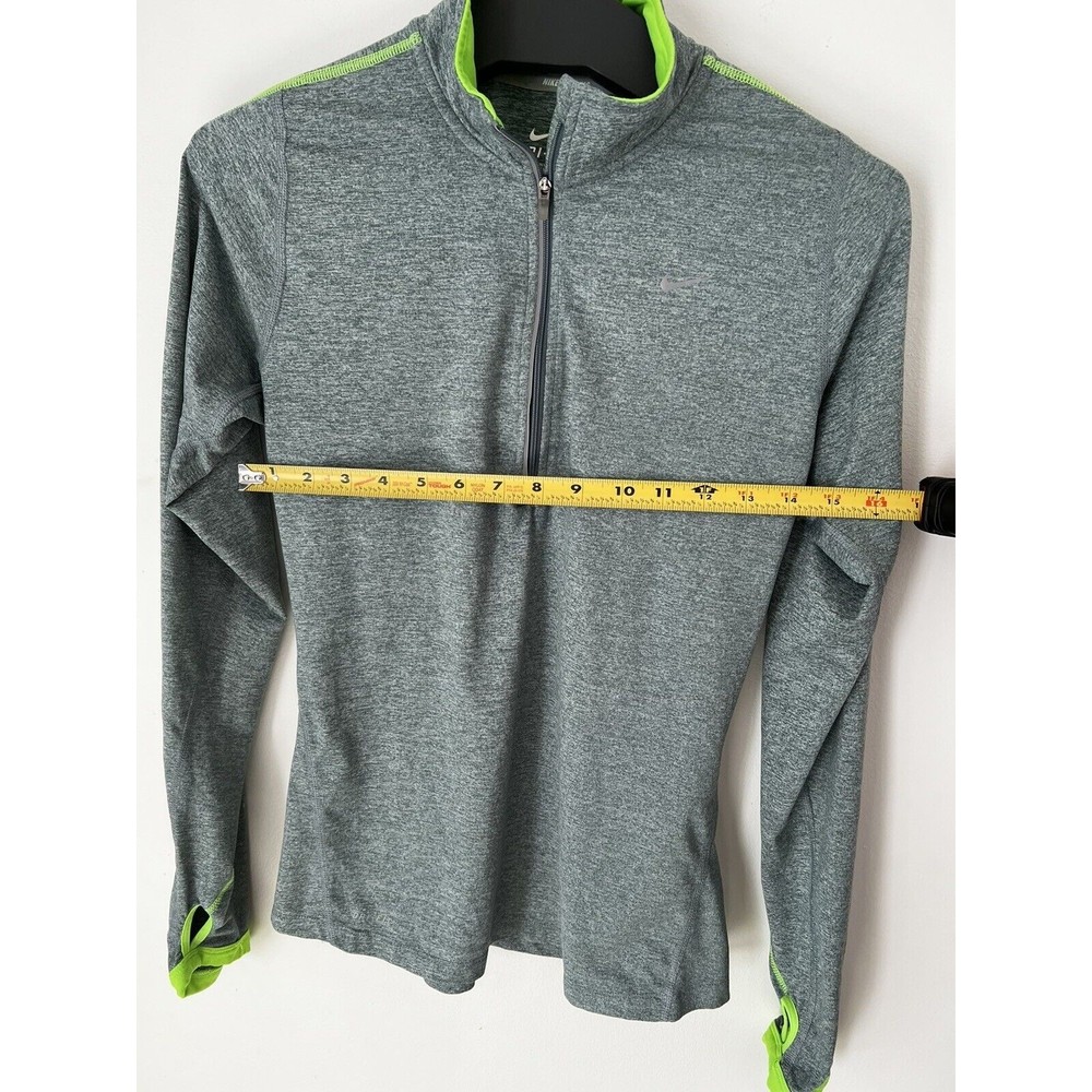 Nike Running Dri Fit Long Sleeve Half Zip Mens Sz Small Heather Blue Reflective - Picture 6 of 7